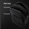 sac à bandoulière carré décontracté pour hommes, couleur unie, sac de poitrine simple, multifonctionnel multi poches, sac banane en nylon pour randonnée