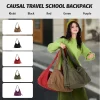 sac fourre tout, grande capacité, déplacements, sortir, sac à bandoulière, sac à main léger pour femme, sac en toile pour classe d'étudiant, style automne et hiver pour hommes, shopping, randonnée, trekking