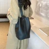 Sac seau pour femmes, sac à bandoulière à sangle réglable en cuir végétalien avec poche intérieure, sac Hobo solide pour le travail et les voyages Sac seau pour femmes, sac à bandoulière à sangle réglable en cuir végétalien avec poche intérieure, sac Hobo solide pour le travail et les voyages