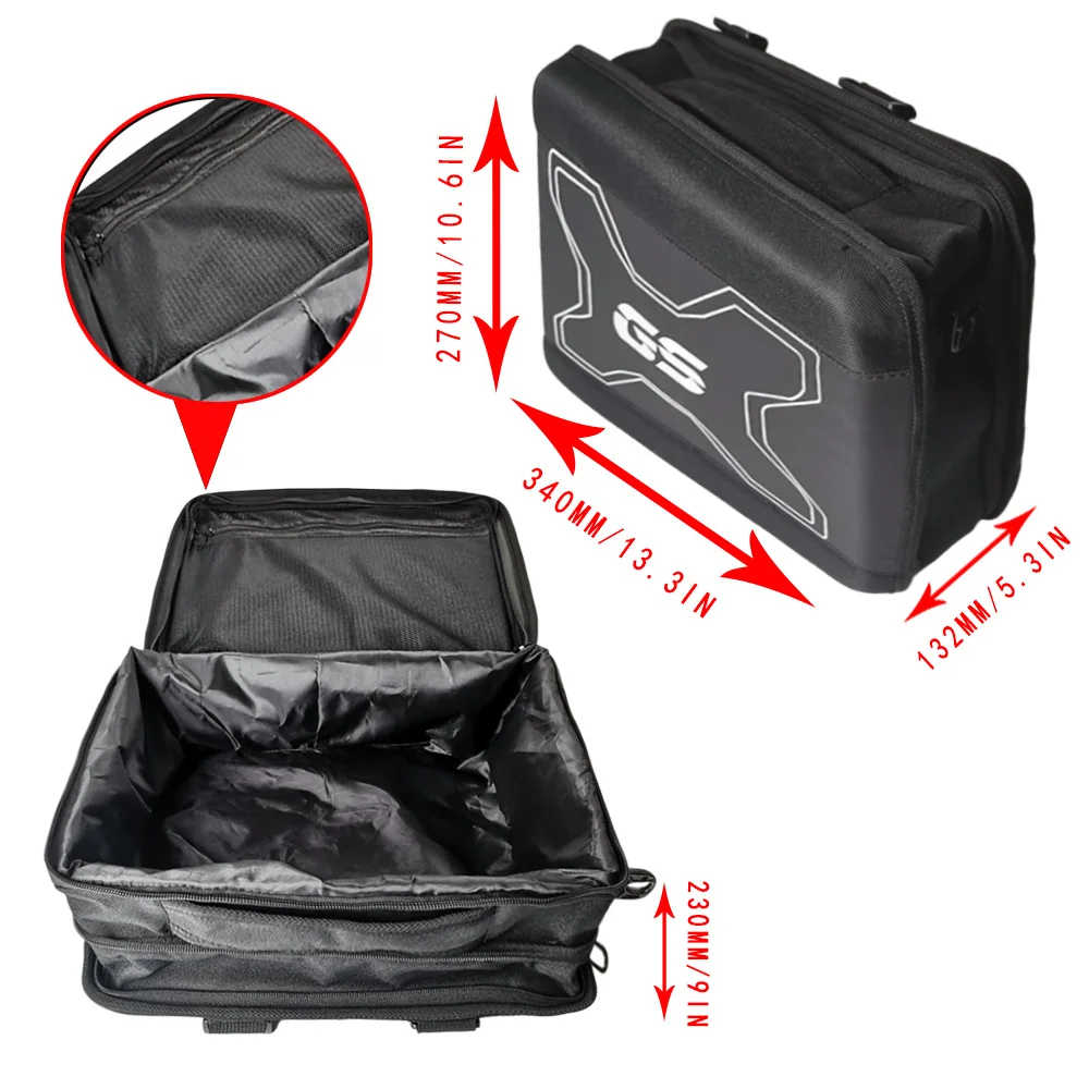 valises vario pour bmw r1250gs adventure r 1250 gs r1250 gs lc adv r1250gsa, sacs intérieurs de selle, boîte à outils