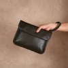 sac à bandoulière simple en cuir de vache haut de gamme, sac à bandoulière jeune et à la mode, pochette en cuir véritable, sac sous les bras