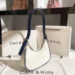 Sac plissé populaire de cette année pour femme, design Original, sens avancé, niche d&rsquo;été, sac en forme de croissant, sac sous les bras, sac à bandoulière