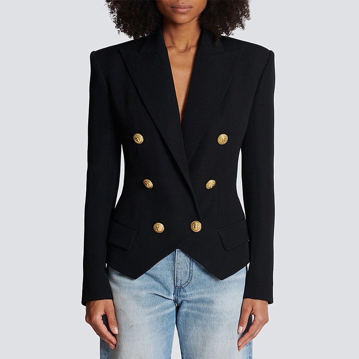 s xxl trois couleurs 2023 mode nouveau solide double boutonnage élégant style commpiedmont décontracté femmes imbibé manteau blazer