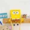 nouveau dessin animé original bob l'éponge squarepants enfants sacs à bandoulière fille et garçons mignon sac cadeau