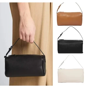 Sac à main simple et pratique, sac porte-stylo, sac à crayons en cuir véritable, sac bâton français, petit sac carré, sac pour femme