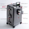 valise à poignée large valise de voyage hommes 20 24 26 bagage à main femmes pc cadre en aluminium boîtier de chariot