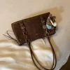 sac fourre tout pour femme; sac à main vintage pour les déplacements d'automne et d'hiver de grande capacité