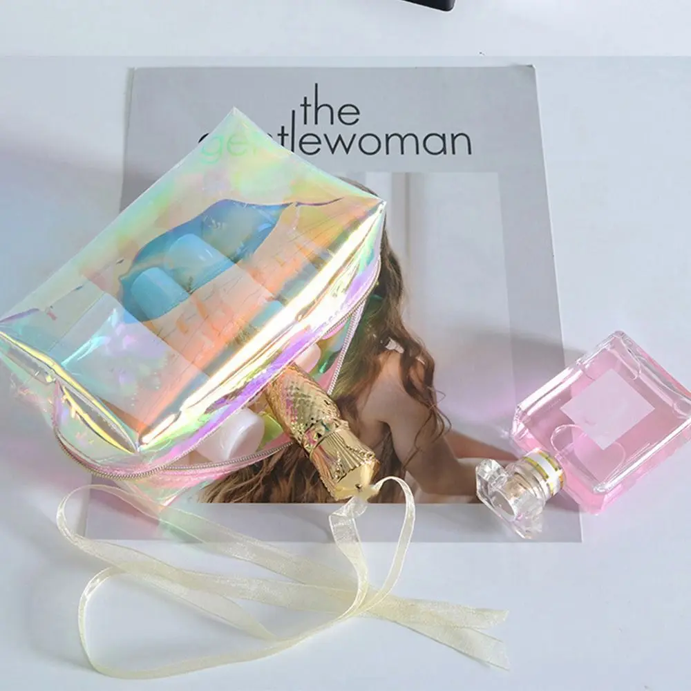 sacs de toilette transparents colorés, sac de rangement polyvalent, seau rond et carré, sac de grande capacité, cube d'emballage de voyage en plein air