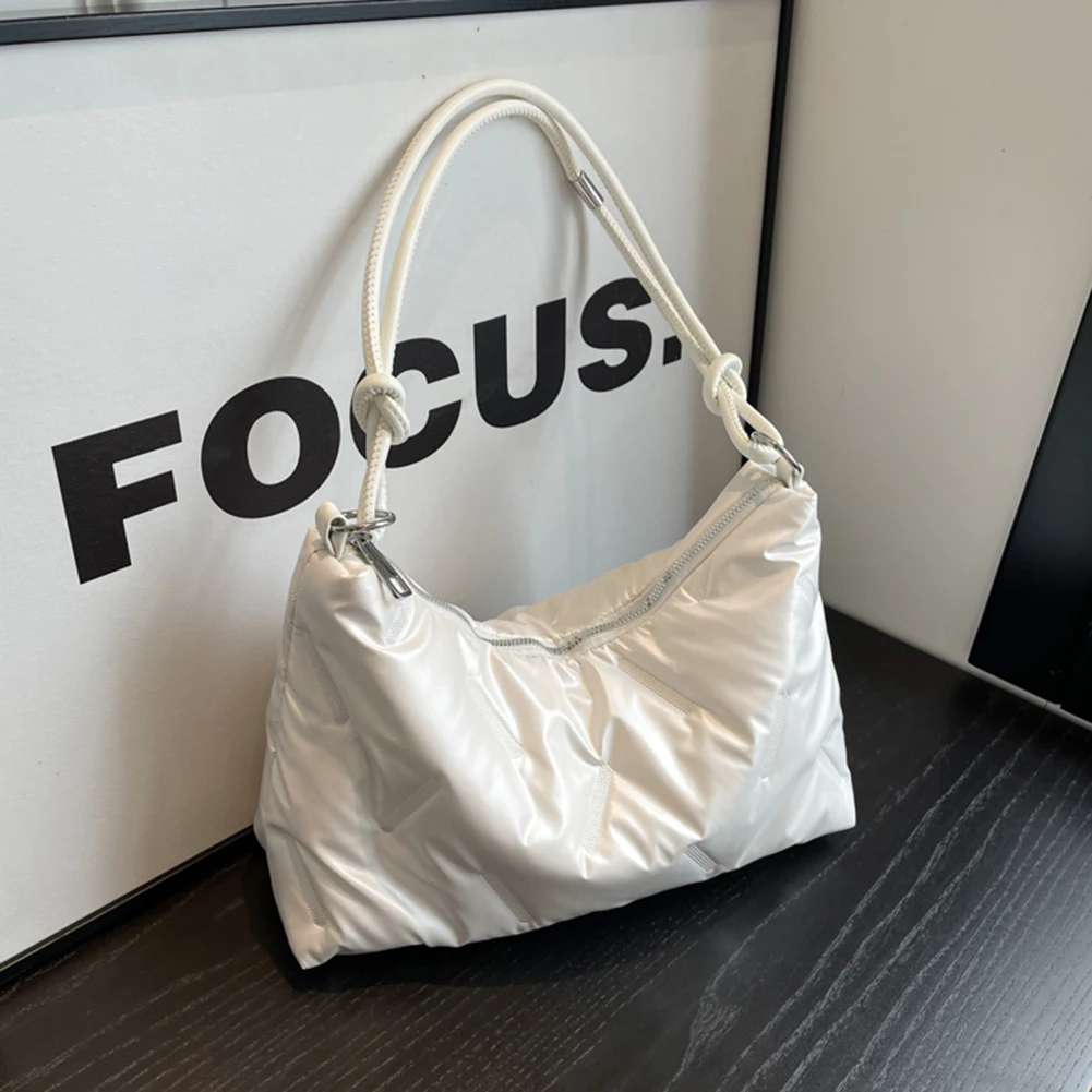 sac fourre tout matelassé pour femme, sac hobo gonflé, sacs à main fourre tout en duvet, grande capacité, rembourré, initié, décontracté, hiver, mode