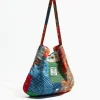 sac hobo en toile patchwork vintage : doux, rétro/bohémien, spacieux pour les voyages et le quotidien, mode avant