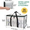 sac de rangement de couette de grande capacité, sac de tri de vêtements de couette transparent, sac d'emballage mobile pour bagages, artefact spécial