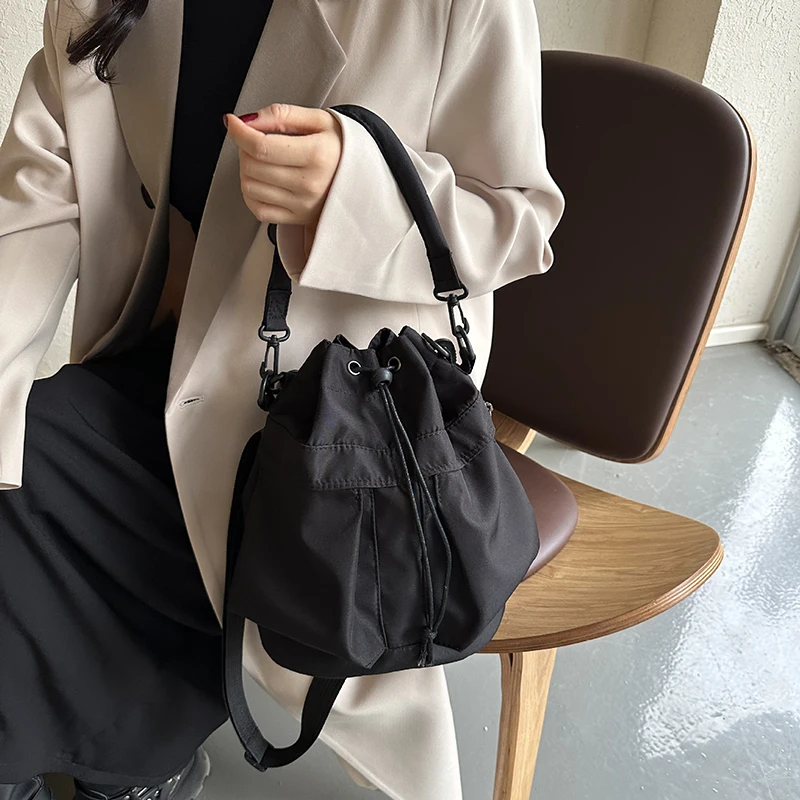 1 pièces femmes jachère grande capacité main cordon unique épaule bandoulière sac seau sac à main sac à bandoulière