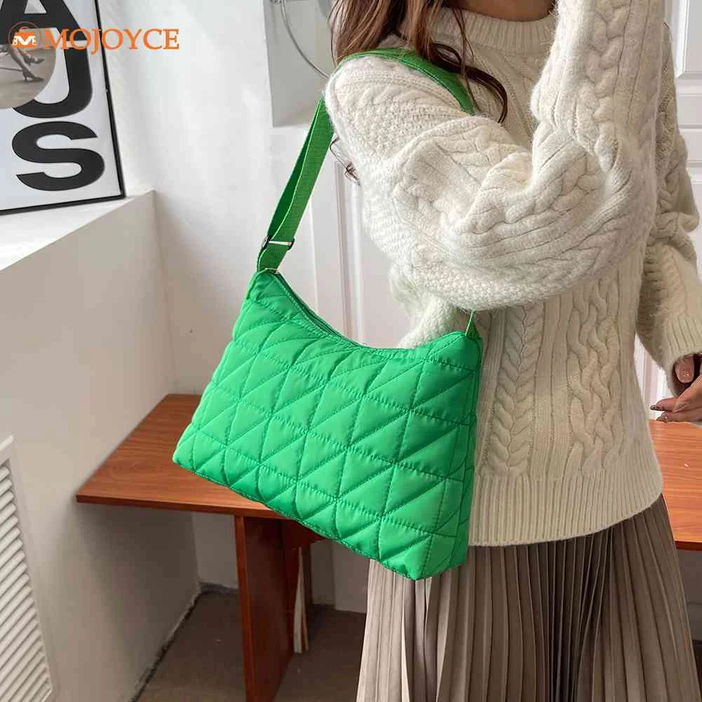 Sac à main matelassé en coton pour femmes, sacs rembourrés, motif géométrique, Design de chaîne, sac à bandoulière, bourse de Shopping pour dames Sac à main matelassé en coton pour femmes, sacs rembourrés, motif géométrique, Design de chaîne, sac à bandoulière, bourse de Shopping pour dames