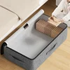 Sac de rangement pour vêtements sous le lit de très grande capacité, sac de rangement pour couverture de couette, sac de rangement pliable pour pantalons et manteaux, organisateur de garde-robe
