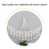 hamac en peluche style boho, forme triangulaire, panier de rangement suspendu en maille, glands en coton, filet mural pour chambre à coucher et salon