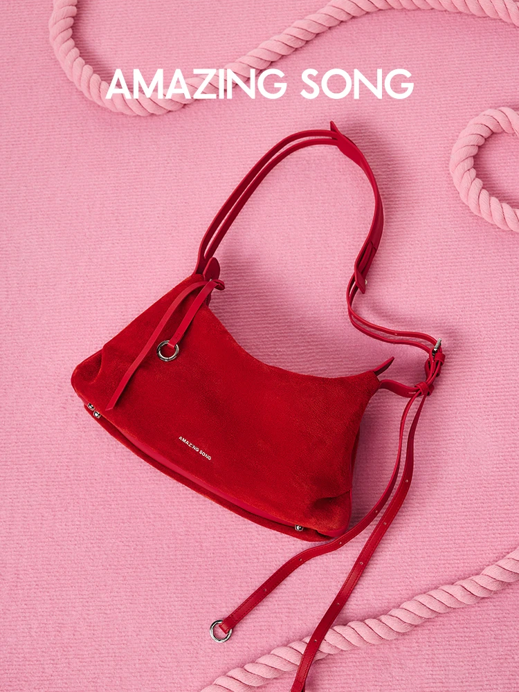 incroyable chanson beignet hobo sac daim automne et hiver nouveau style rétro