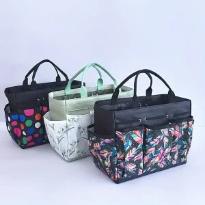 Sac fourre-tout imprimé élégant-organisateur domestique polyvalent Portable avec plusieurs poches, adapté aux pique-niques en plein air