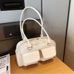 Rétro rouge femmes sacoche Hobo sac en cuir verni Multi poche luxe concepteur sac à main femme épaule sous les bras sac fourre-tout sacs à main