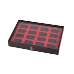 Boîte de rangement pour briquet à 16 fentes, présentoir pour briquet en bois, étui anti-poussière, cadeau à la mode, boîtes de rangement pour la maison