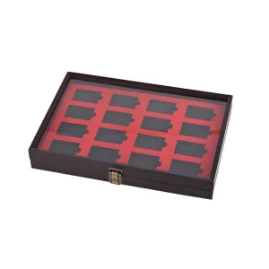 Boîte de rangement pour briquet à 16 fentes, présentoir pour briquet en bois, étui anti-poussière, cadeau à la mode, boîtes de rangement pour la maison Boîte de rangement pour briquet à 16 fentes, présentoir pour briquet en bois, étui anti-poussière, cadeau à la mode, boîtes de rangement pour la maison