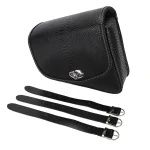 Sacoche de Selle Latérale de Moto en Cuir PU, Noire, Étanche, Universelle, pour Sportster XL 883