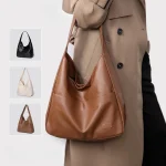 Sac à main rétro souple sous les bras pour femme, sac Hobo vintage, sac à main initié solide, fourre-tout de grande capacité, nouveau, rétro, 03 rencontres, ChimE27
