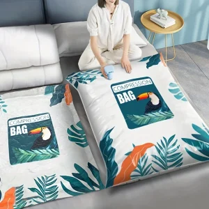 Sac de compression sous vide de grande capacité, pochette anti-poussière, sac à vêtements léger pour voyage