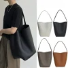 Sac seau en cuir véritable pour femmes, sac à bandoulière Simple et élégant, marque de Niche haut de gamme, grande capacité, nouvelle collection 2025