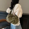 sacs hobo en tissu froncé, sac à bandoulière léger en nylon, élégant et réglable, parfait pour les tenues décontractées, errand quotidien