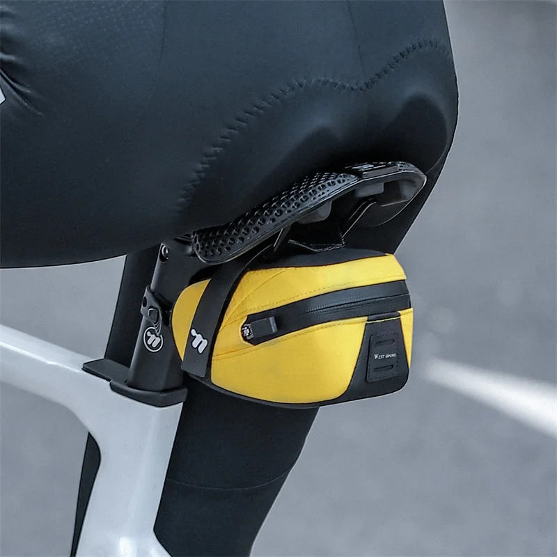 west biking sacoche de dégager de vélo ultralégère, sac à outils de cyclisme portable, sac arrière de vélo, accessoires de vélo de route vtt, mode 3 documents, 0,8 l