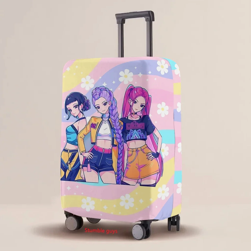 kpop demon hunters housse de protection pour bagages élastique multi tailles imprimé dessin animé tailles de valise universelles 