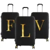 Valise à bagages housse de protection lettre nom motif accessoires de voyage élastique bagages housse anti-poussière appliquer à 18-28 valise