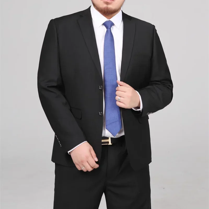 homme m 10xl printemps nouvelle mode de mariage beau costume affaires cargo pantalon grande taille deux ensembles gros vêtements respectueux de la graisse