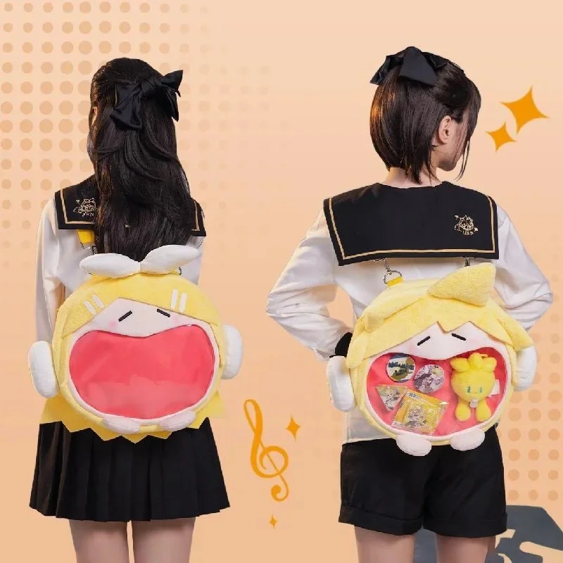 anime itabag bandoulière coeur sac kagamine rin kawaii décorer kagamine len fille grande capacité sac de rangement entourant cadeau