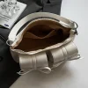 sac à bandoulière rétro en cuir pu pour femme, double poches, sacs initiés y2k, sac à main fourre tout solide, grande capacité, nœud doux