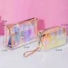 sac de rangement pour pinceaux de maquillage, fourre tout, sac de lavage transparent pour femmes, pochette de maquillage à fermeture éclair, organisateur de toilette, sac à cosmétiques de voyage