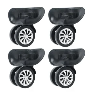 4 pièces/ensemble roues de valise à bagages de remplacement roue pivotante roues à double rouleau noires 10.2 × 6.5 cm/4 × 2.55 pouces outil à main pour valises 4 pièces/ensemble roues de valise à bagages de remplacement roue pivotante roues à double rouleau noires 10.2 × 6.5 cm/4 × 2.55 pouces outil à main pour valises