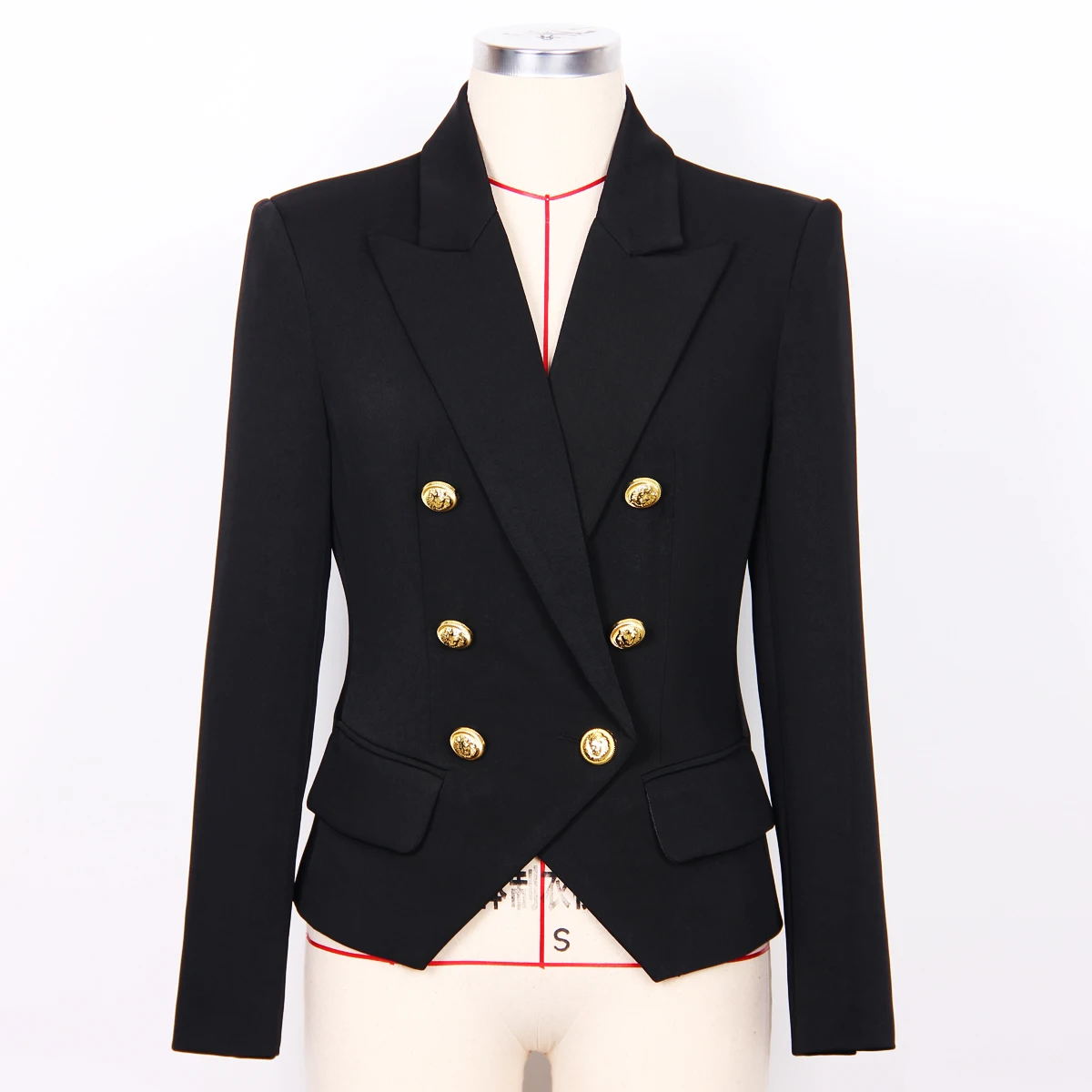 s xxl trois couleurs 2023 mode nouveau solide double boutonnage élégant style commpiedmont décontracté femmes imbibé manteau blazer