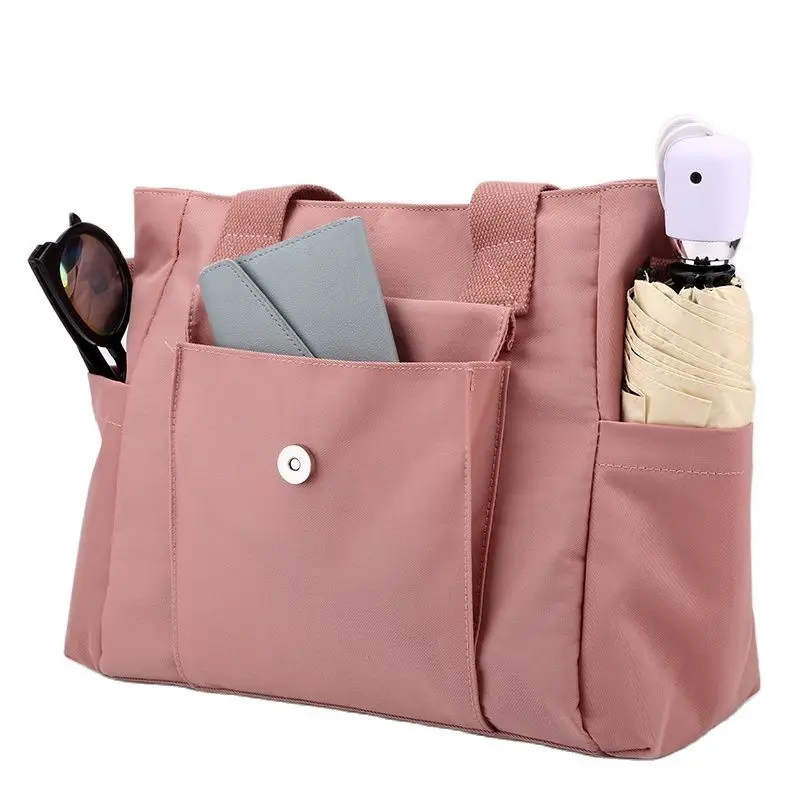 sac fourre tout en nylon imperméable pour femme, sac à main initié, grande capacité, shopping, sac à bandoulière, sac messager pour femme