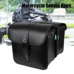 Sac à Outils de Rangement de Moto en Cuir PU, Sacoche de Selle Latérale, Valise de Bagage de Queue de Moteur, Précieux de Voyage
