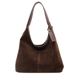 Sac à main slouchy en daim pour femmes, sac hobo lancé, fermeture magnétique, sac à main rétro, grande capacité, sac à main pour le travail et les voyages