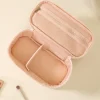 nouveau sac de maquillage carré multifonctionnel organisateur cosmétique de petite taille avec poignée, grande capacité pour le maquillage et les articles de toilette