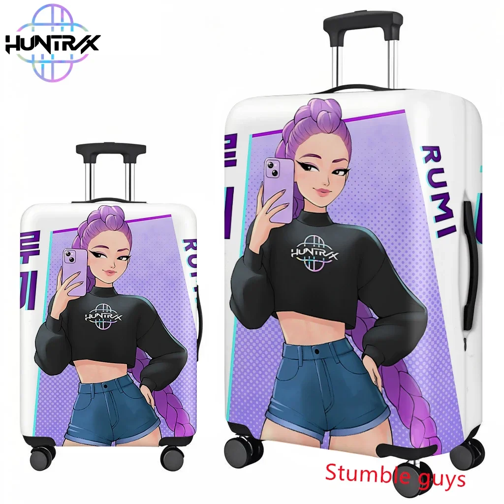 minimalist kpop demon hunters luggage cover 18 32 inch suitcase protector soft durable fabric
