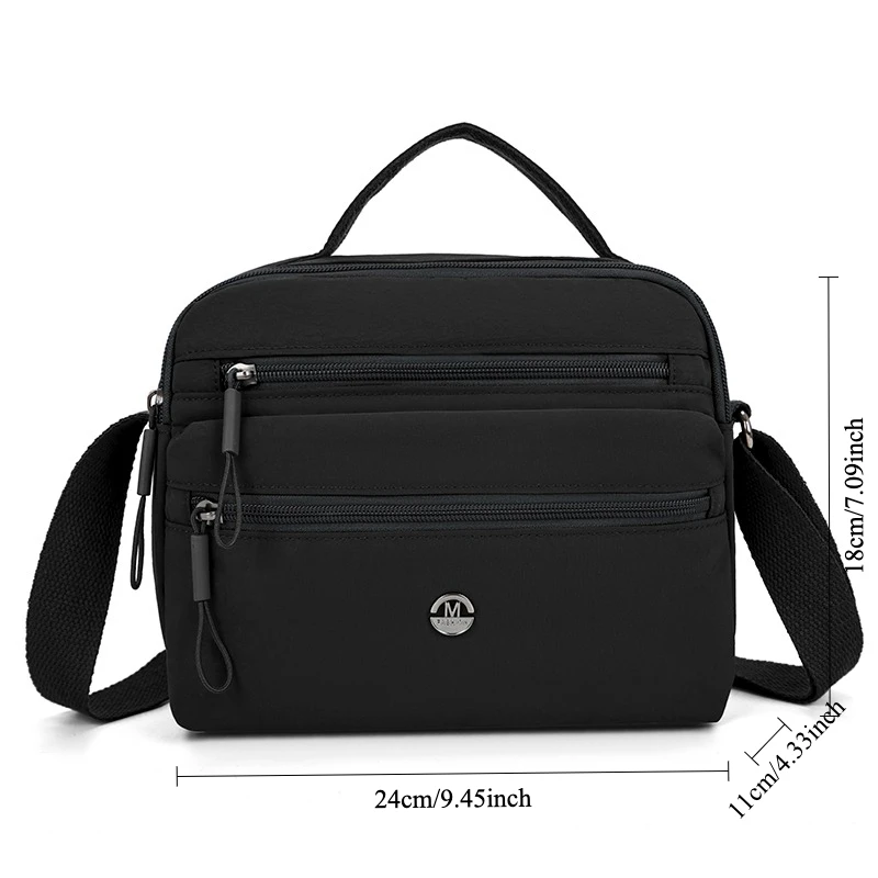 sac à bandoulière en nylon de luxe pour femmes, sac à main léger de grande capacité, sac à main de voyage multi poches avec sangle réglable