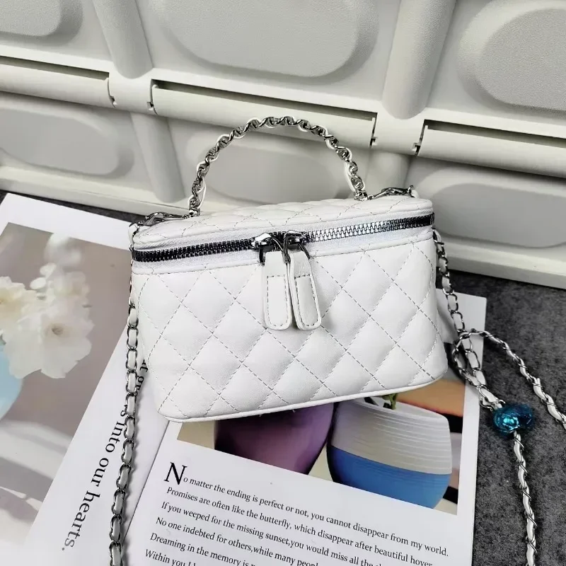 sac à bandoulière à motif géométrique moderne pour femmes, design de couleur unie à la mode, léger et durable en nylon pour un usage quotidien