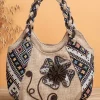sacs à main de littérature florale, sacs tissés, sacs hobo ethniques rétro, sacs à main bohèmes, sacs à bandoulière légers, sacs à ati elles