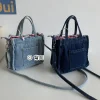 sac à main en denim pour femme et fille, sacoche en toile souple décontractée, style de rue