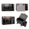 sac de selle de moto en pu, 1 pièce, sac à outils pour bagages latéraux modifiés, grande capacité, punk knight, accessoires de moto, sac suspendu à rabat