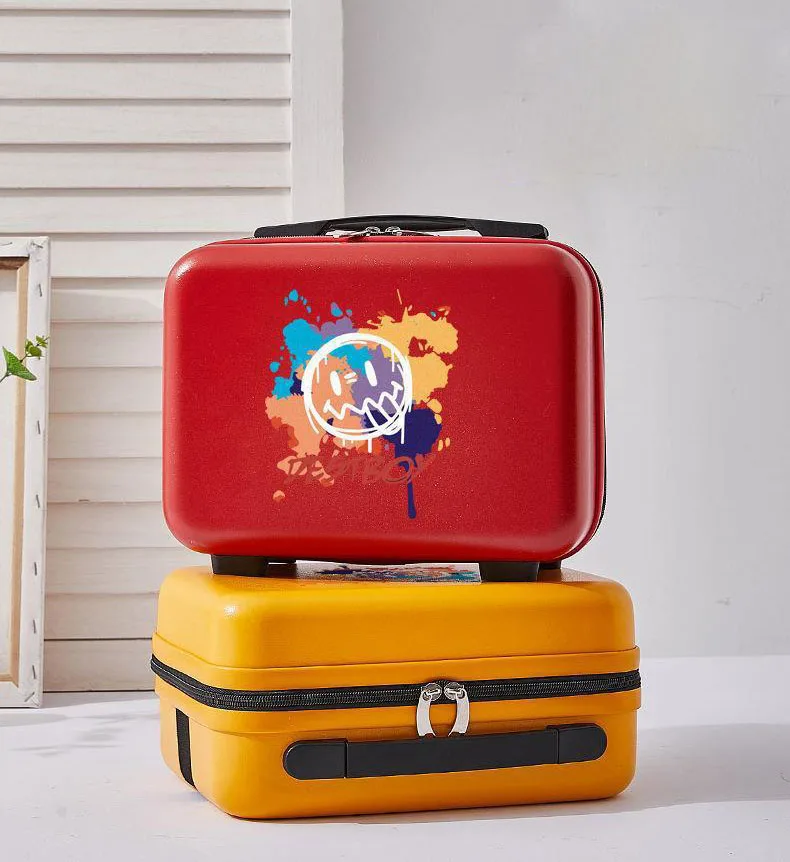 valise de voyage unisexe avec sac à main, valise d'embarquement, sac populaire, bagage à roulettes, super mode, ins, 13 pouces, nouveau, 2024