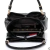 sac à main grande capacité pour femmes, fourre tout pour les déplacements quotidiens, sac à bandoulière imprimé crocodile, visage brillant, shopping